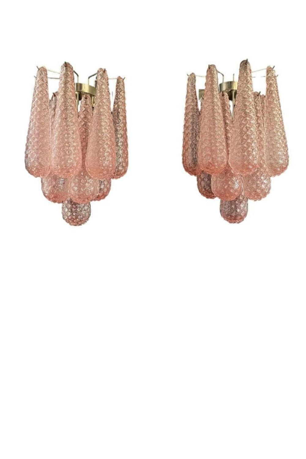 1970s Pink Art Glass Petal Wall Lamp - view 14 | everlamps