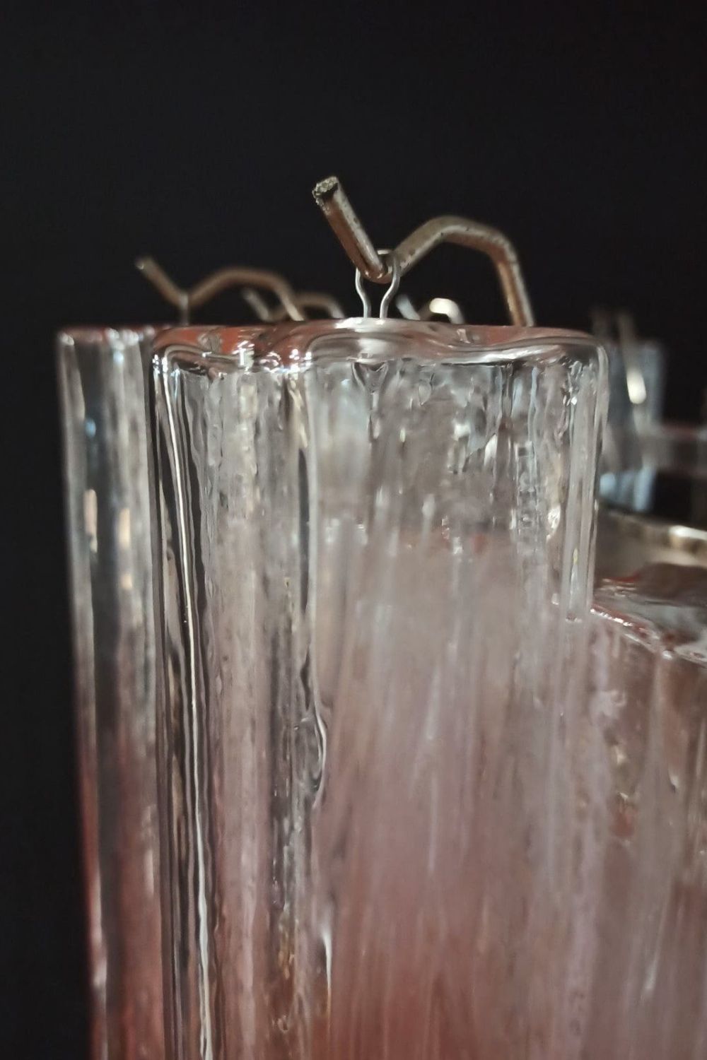 Pink Gradient Art Glass Tube Chandelier - view 13 | everlamps