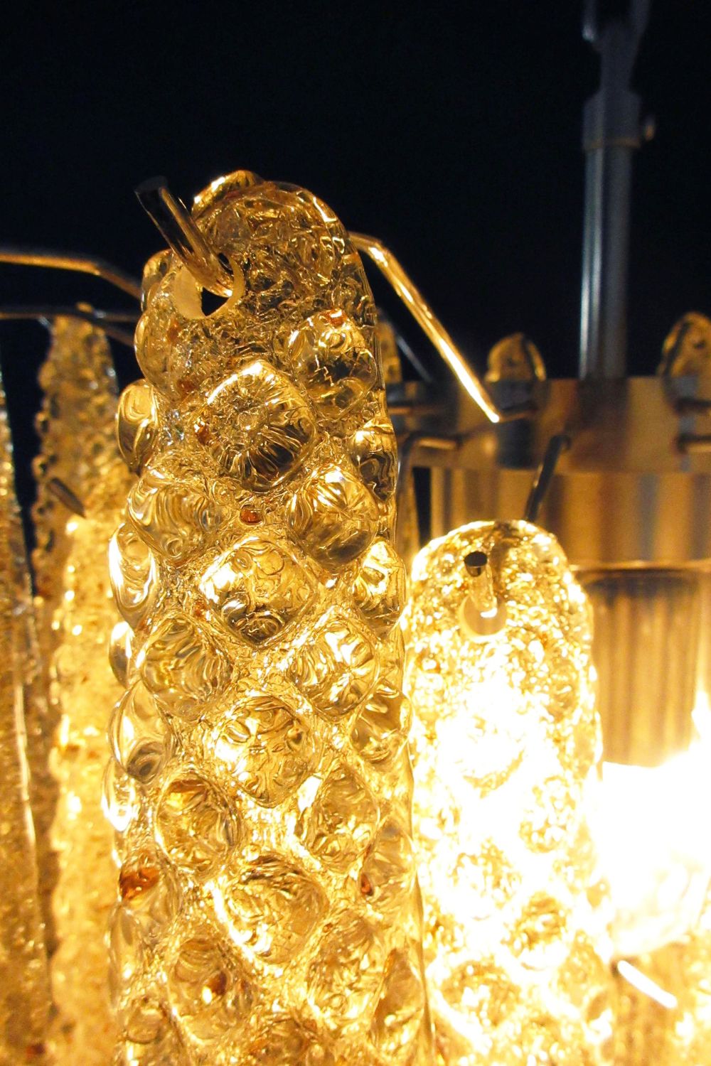 Art Handcrafted Golden Glass Chandelier - view 12 | everlamps