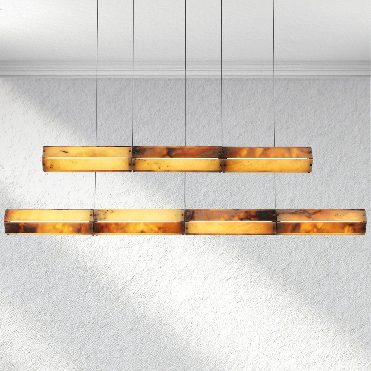 Prism Alabaster Linear Pendant Light