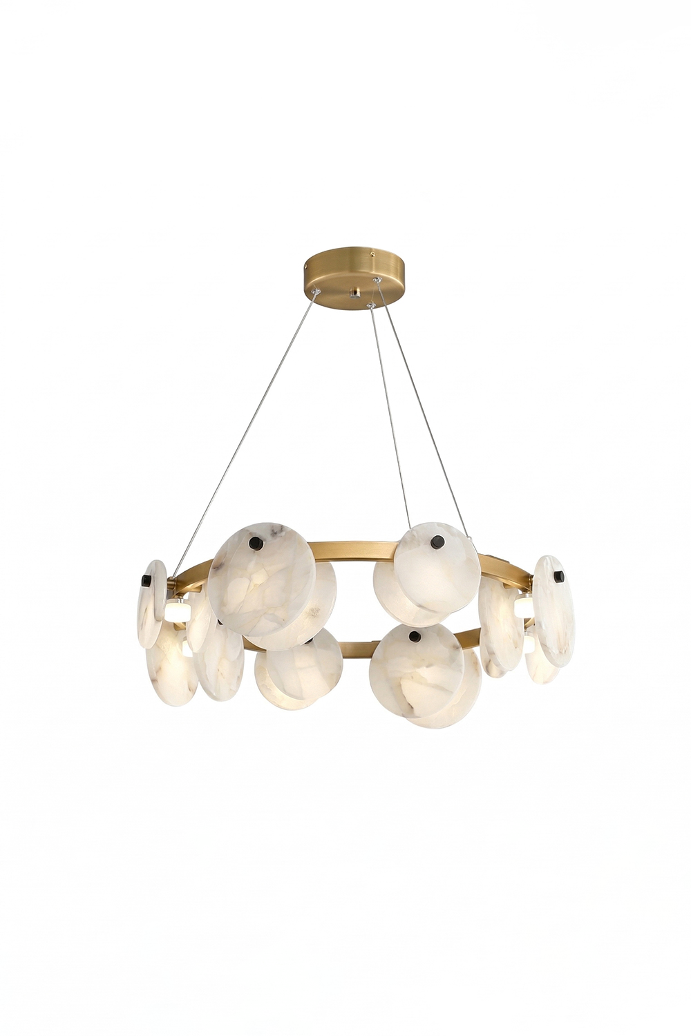 Alabaster Disc Ring Chandelier vexa lamps
