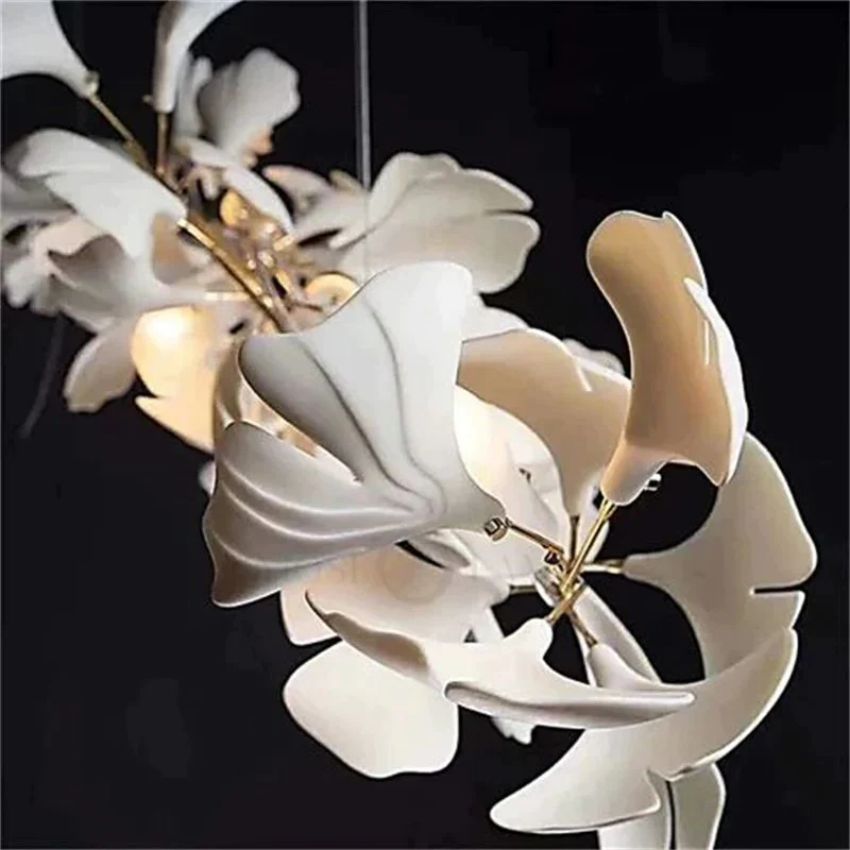 Eden Ginkgo Ceramic Luxury Branch Chandelier
