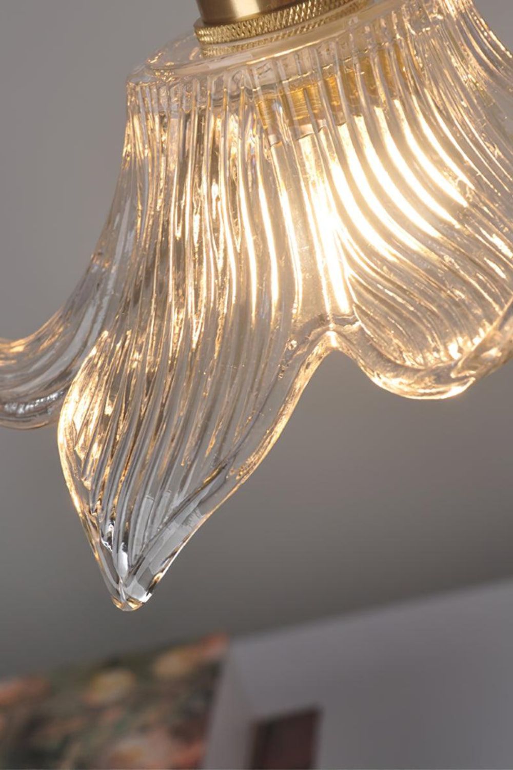 Clear Petal Glass Pendant Lamp - view 14 | everlamps