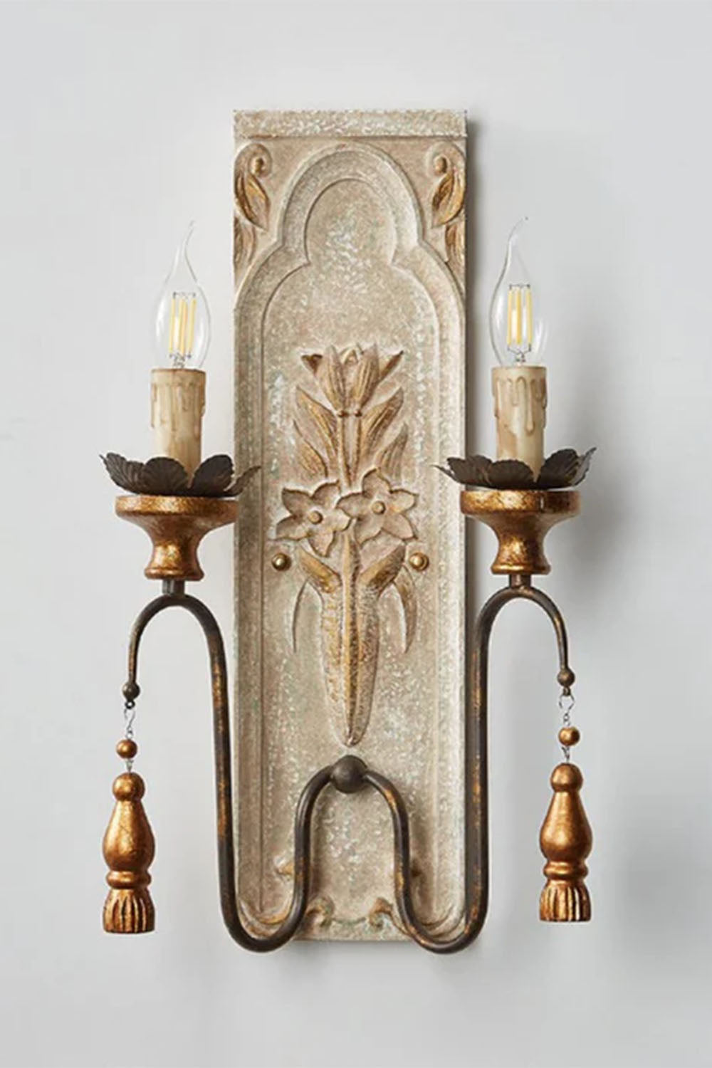 French Country Wooden Wall Lamp - view 7 | everlamps