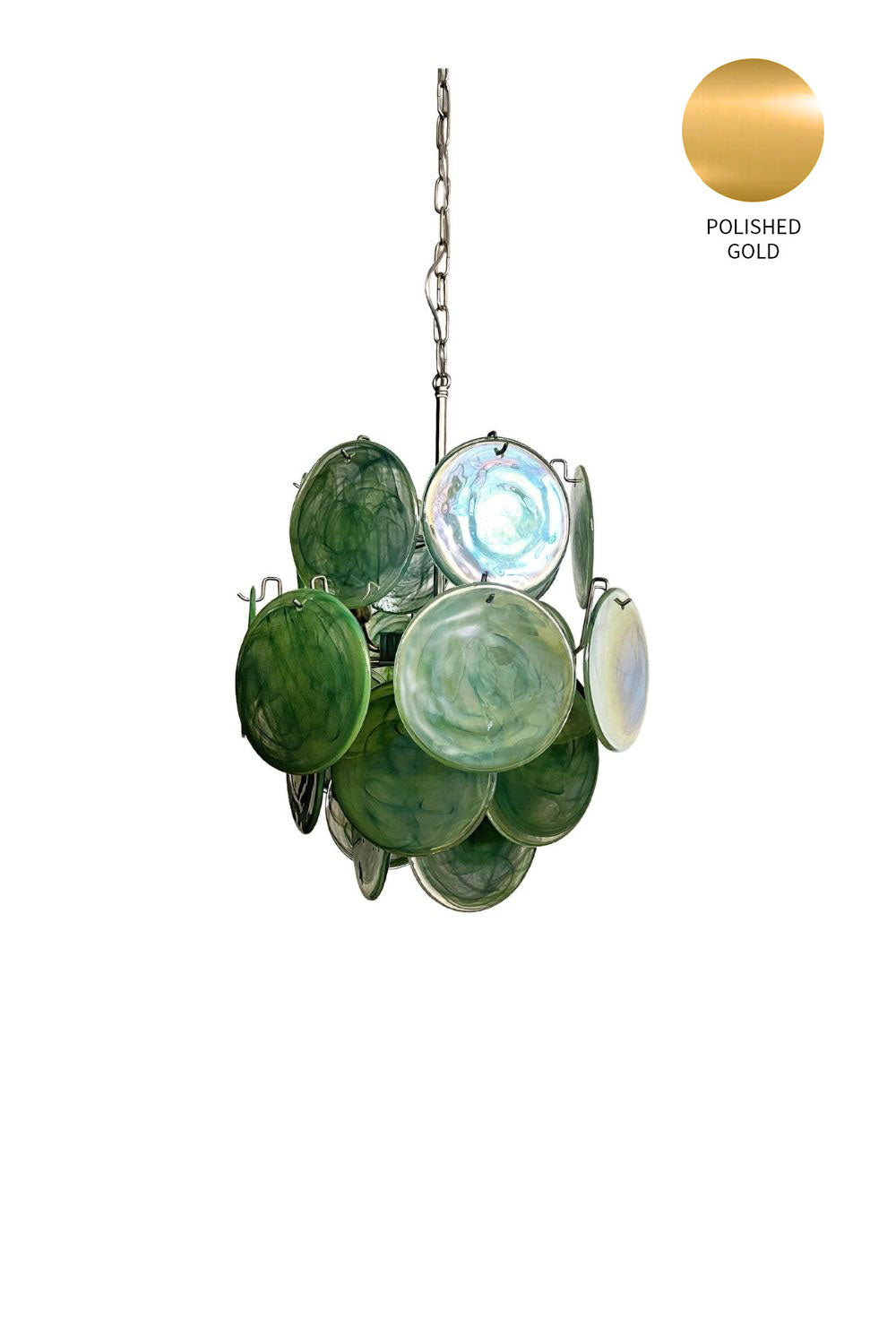 Vintage Art Green Discs Chandelier - view 29 | everlamps
