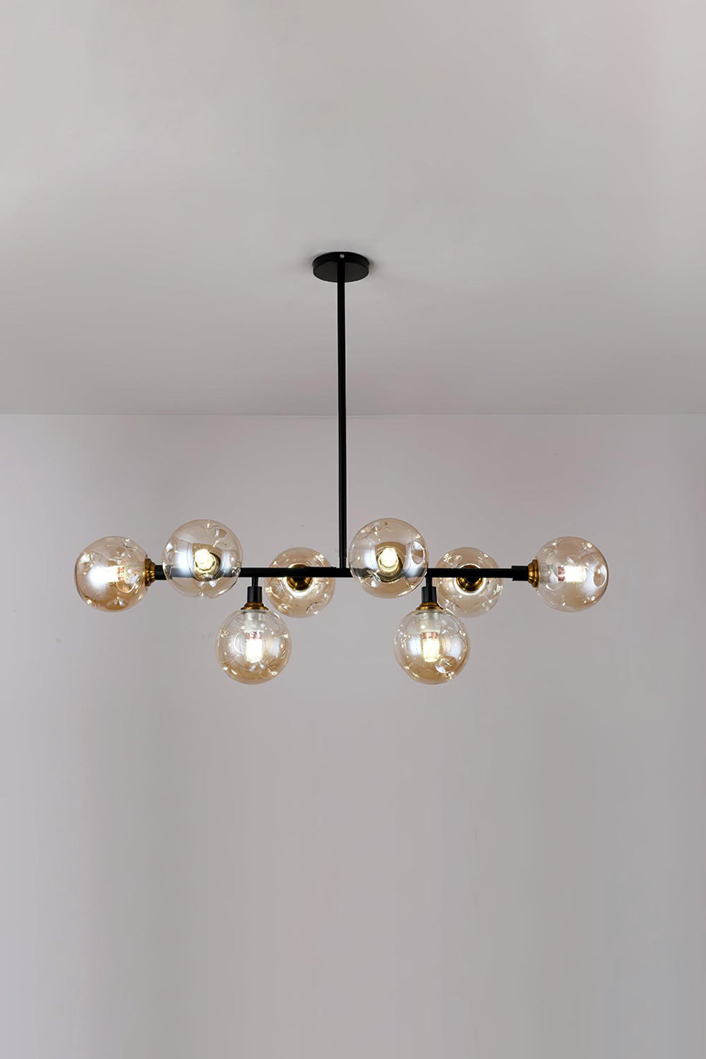 Primas Smoked Glass Linear Chandelier - view 8 | everlamps