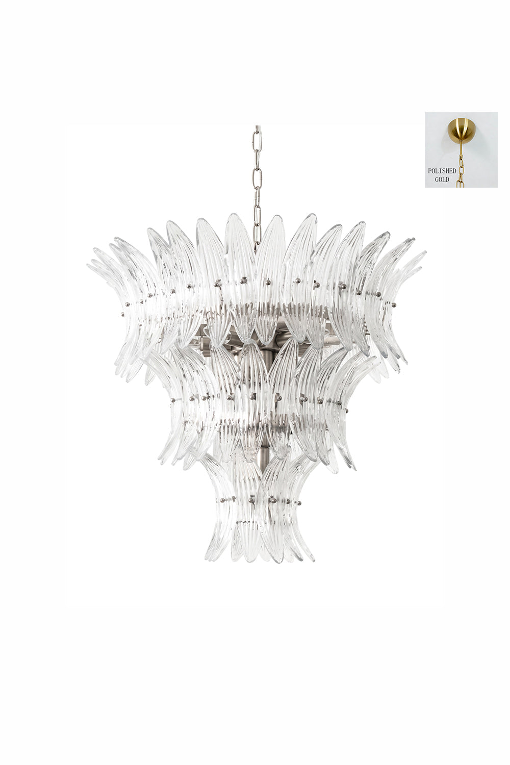 Ribbed Leaf Tier Chandelier Samu Lamp