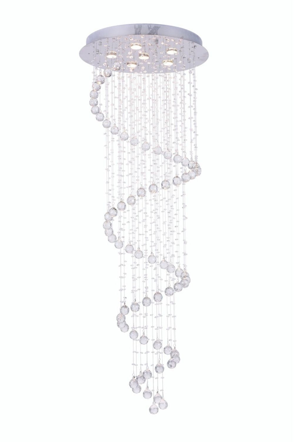 Spiral Raindrop Crystal Chandelier - everlamps