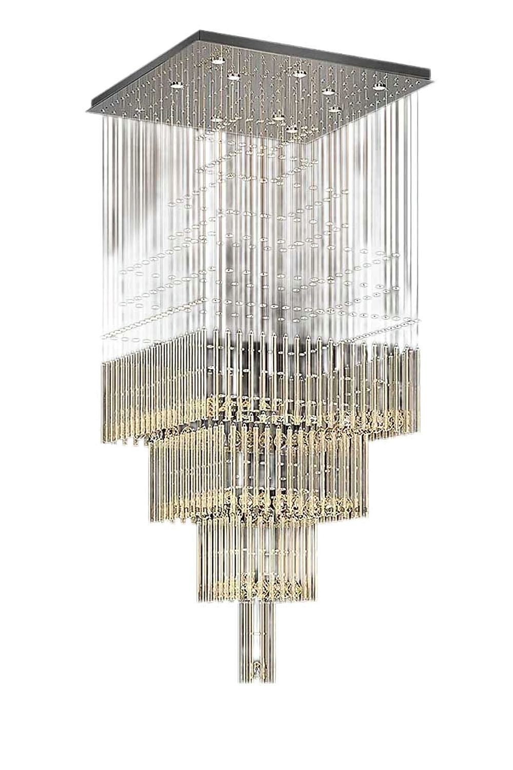 Square Crystal Chandelier - everlamps