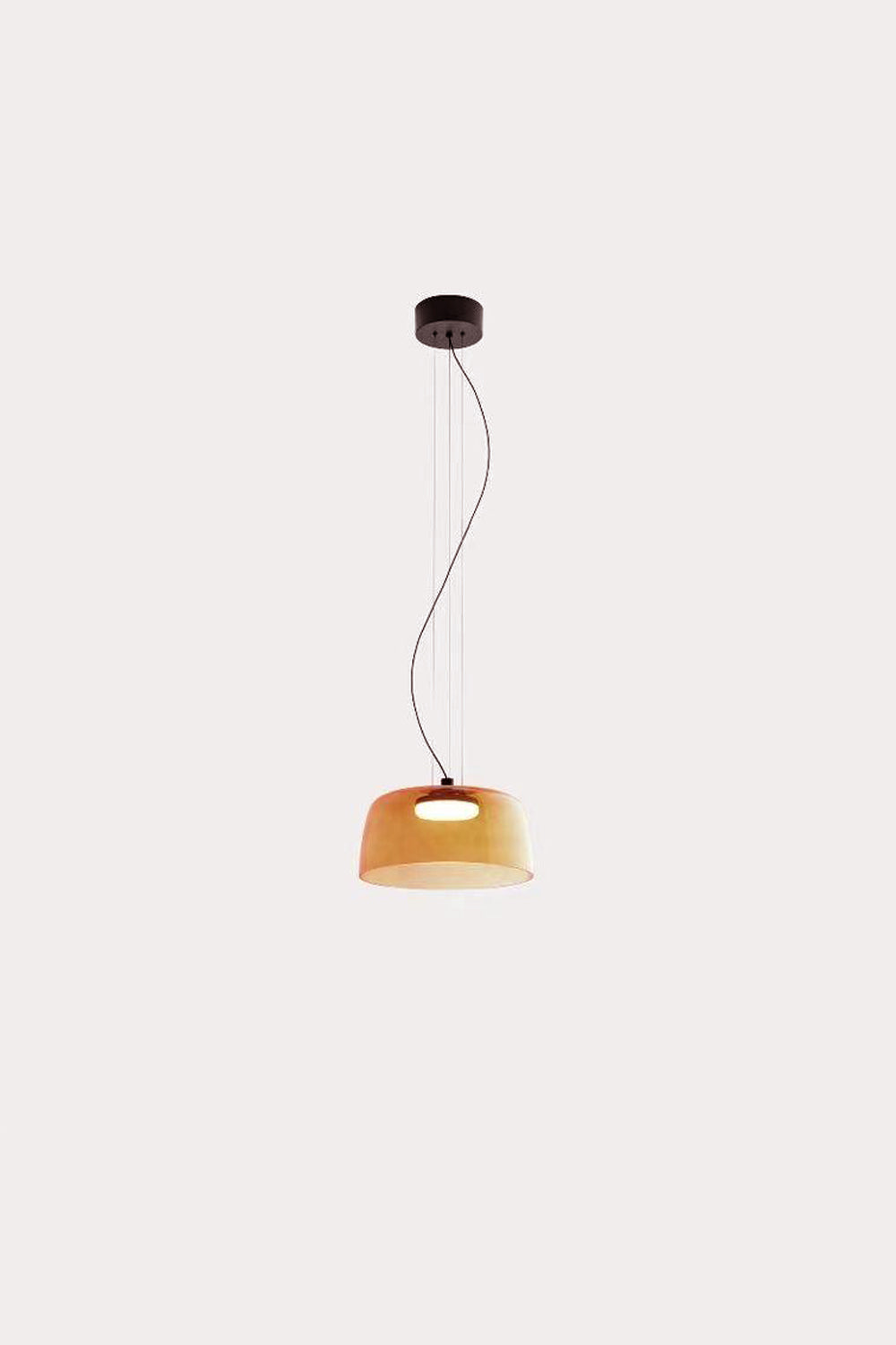 Stratum Layered Glass Pendant Light | Glass, Metal | Full view of the light sage layered glass pendant variant | Isolated product shot | vexa lamps