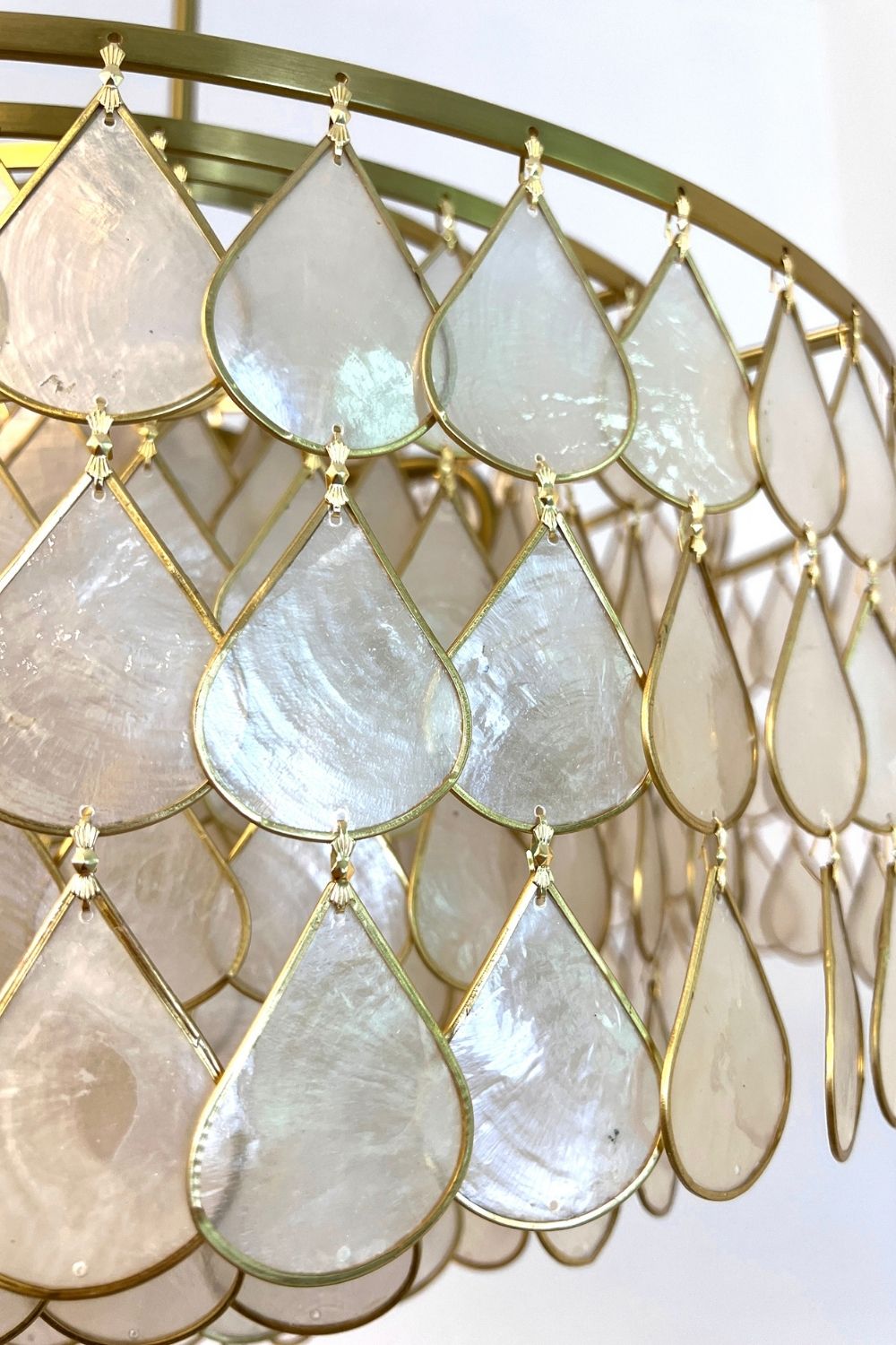 Teardrops Capiz Chandelier - view 27 | everlamps