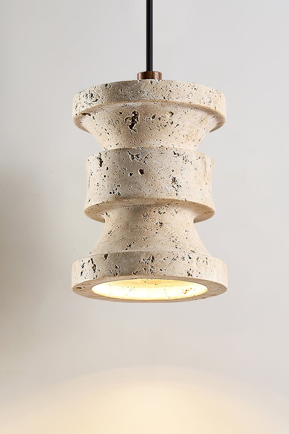 Travertine Carved Pendant Light - view 15 | everlamps