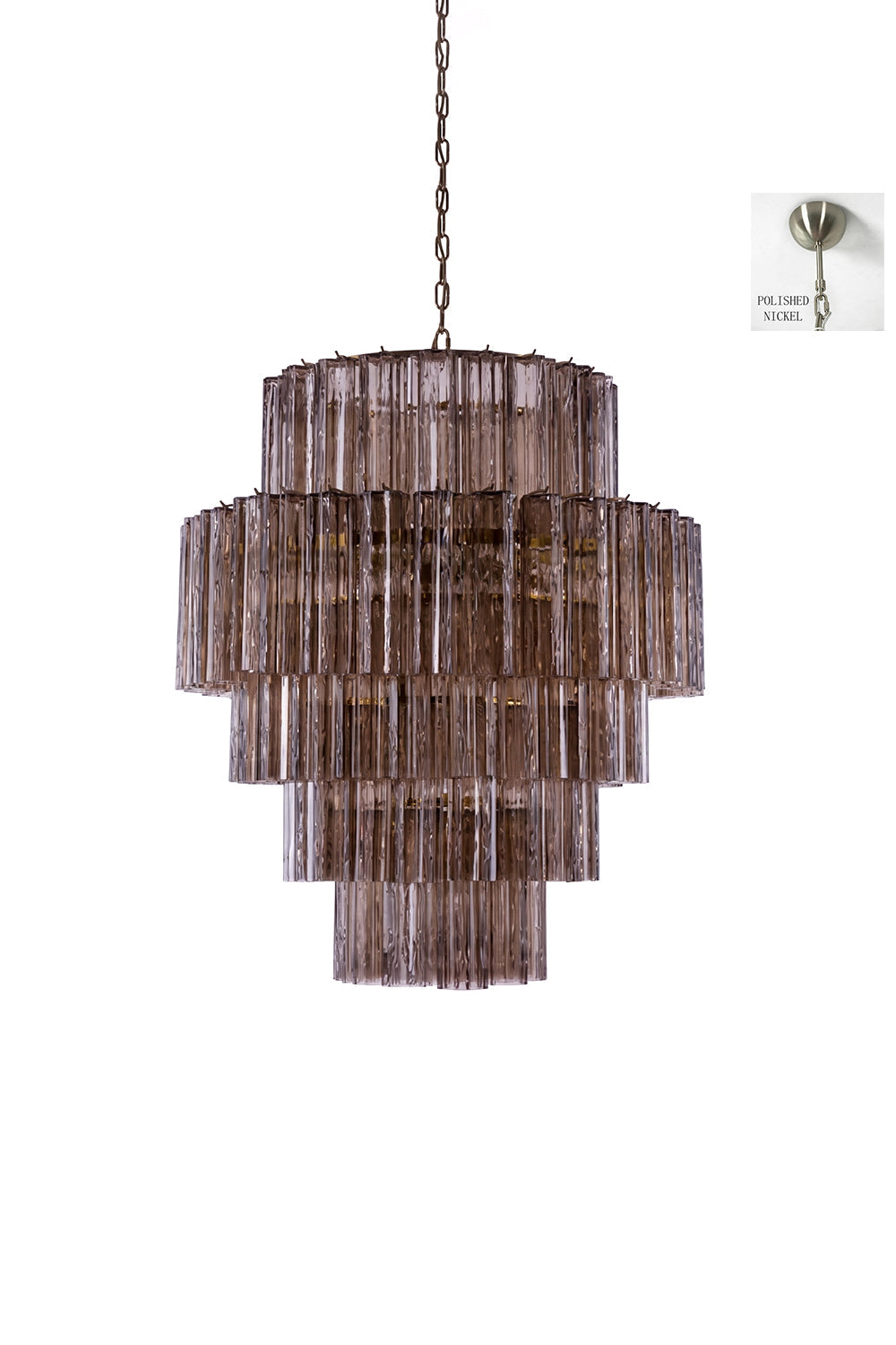 Vespera Glass Tiered Chandelier Samu Lamp