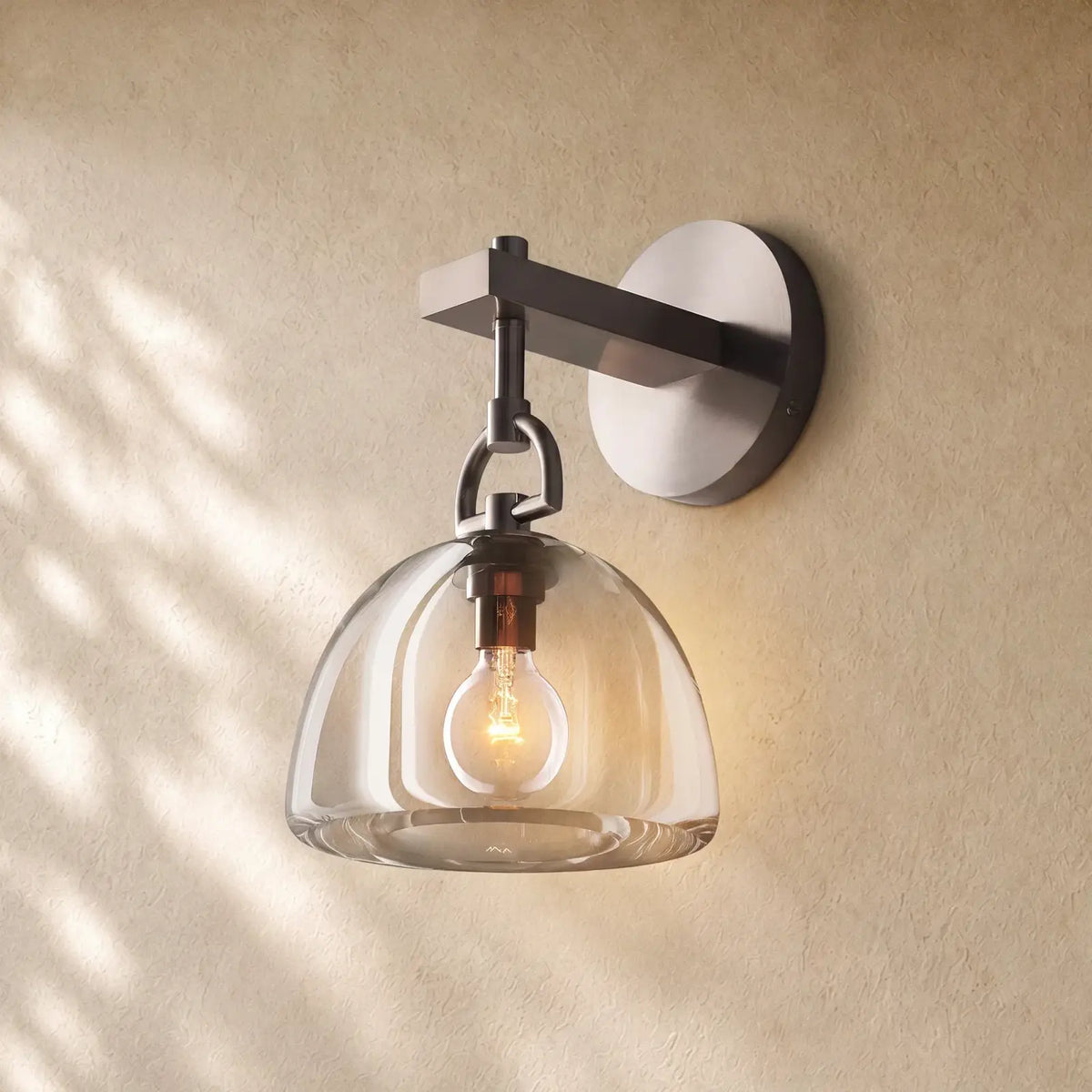 Botanical Dome Wall Sconce - Satin Nickel