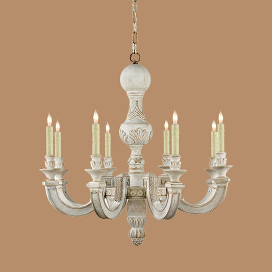 Avignon 8-Light Clear Glass Candle Chandelier