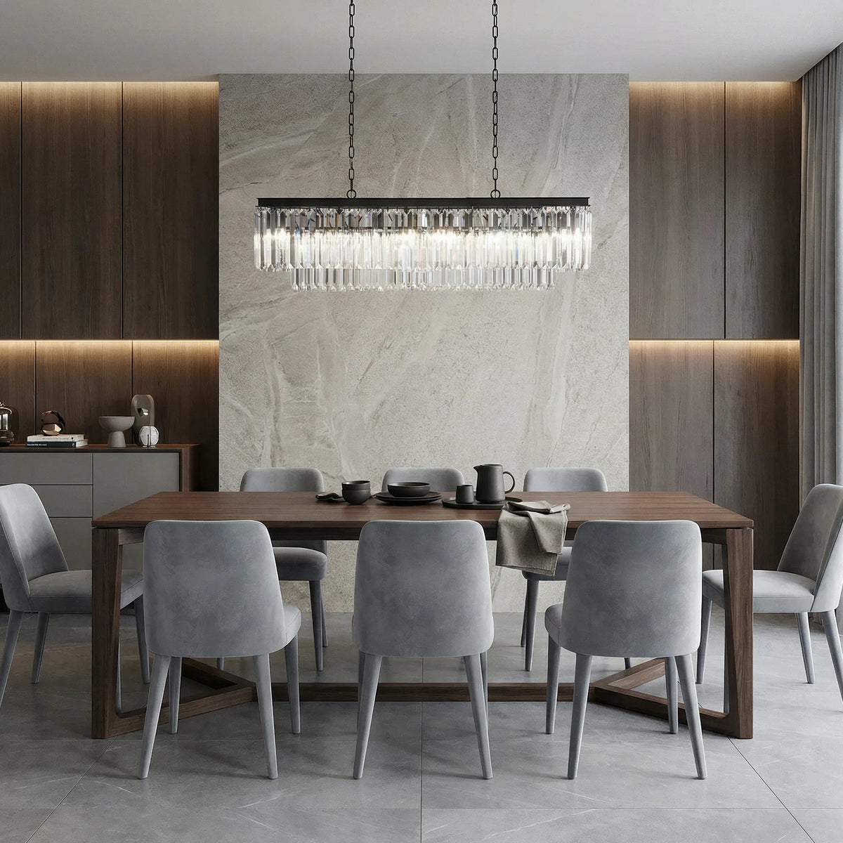 Leyland Tiered Rectangular Chandelier