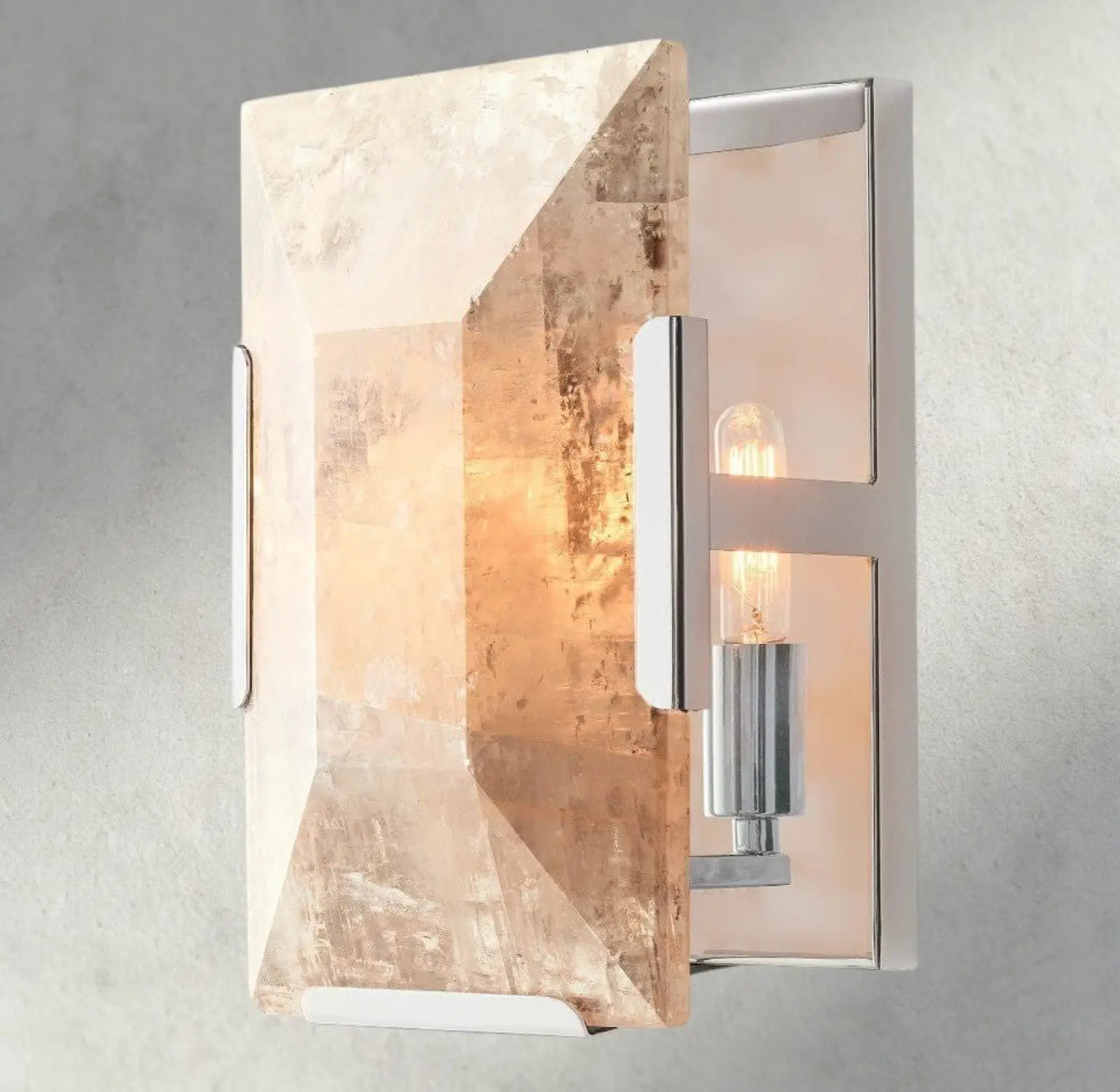 Hartley Alabaster Sconce - Nickle - wall sconce