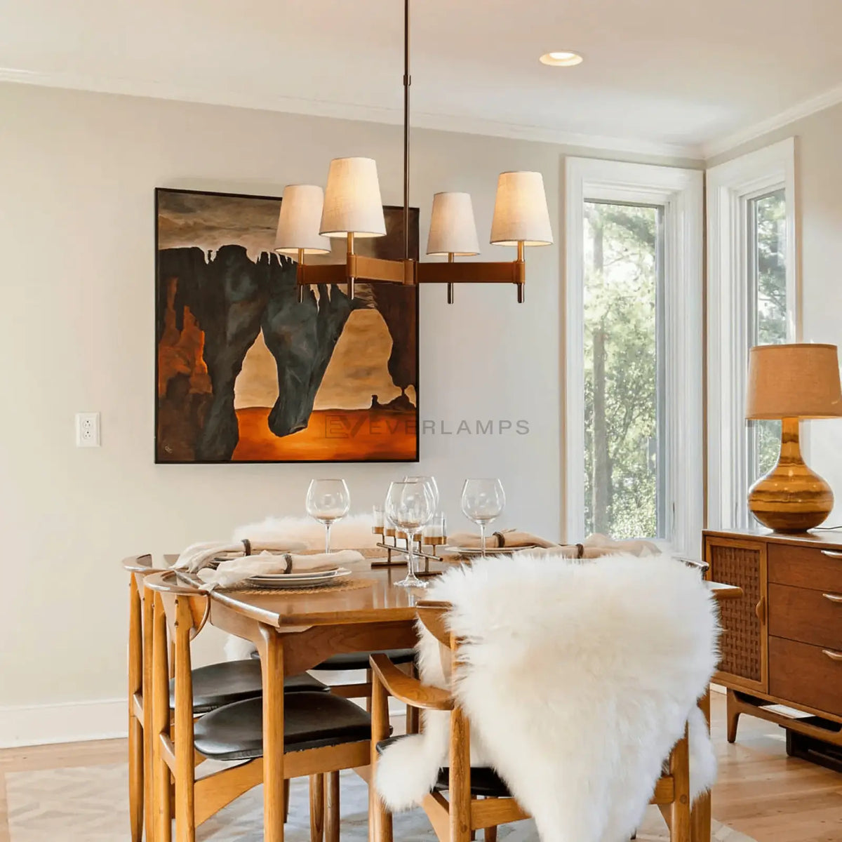 Hasting 4-Light Cross Chandelier