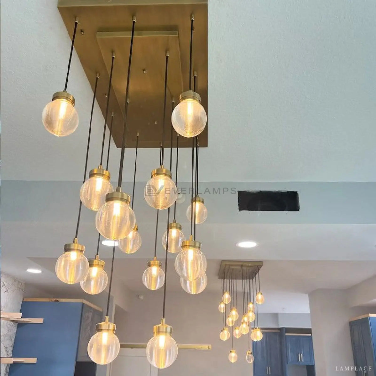 Pearly Rectangular Chandelier