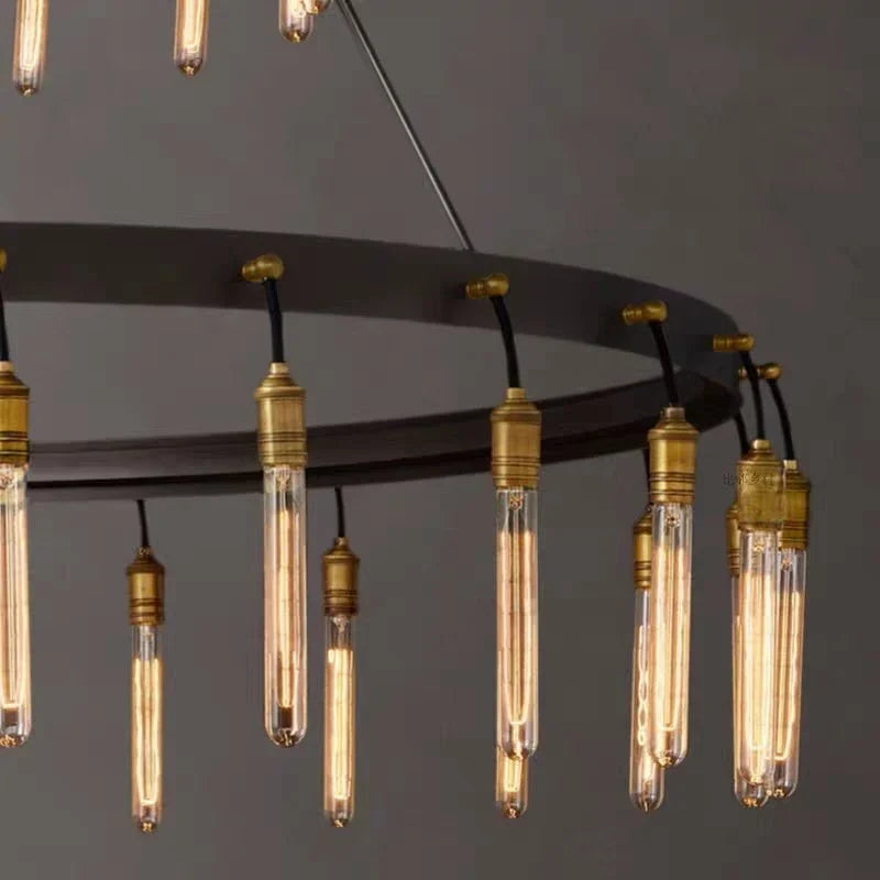 Retro-Inspired Metal Pendant Light Chandelier for Living Room/Bedroom/Staircase/Villa