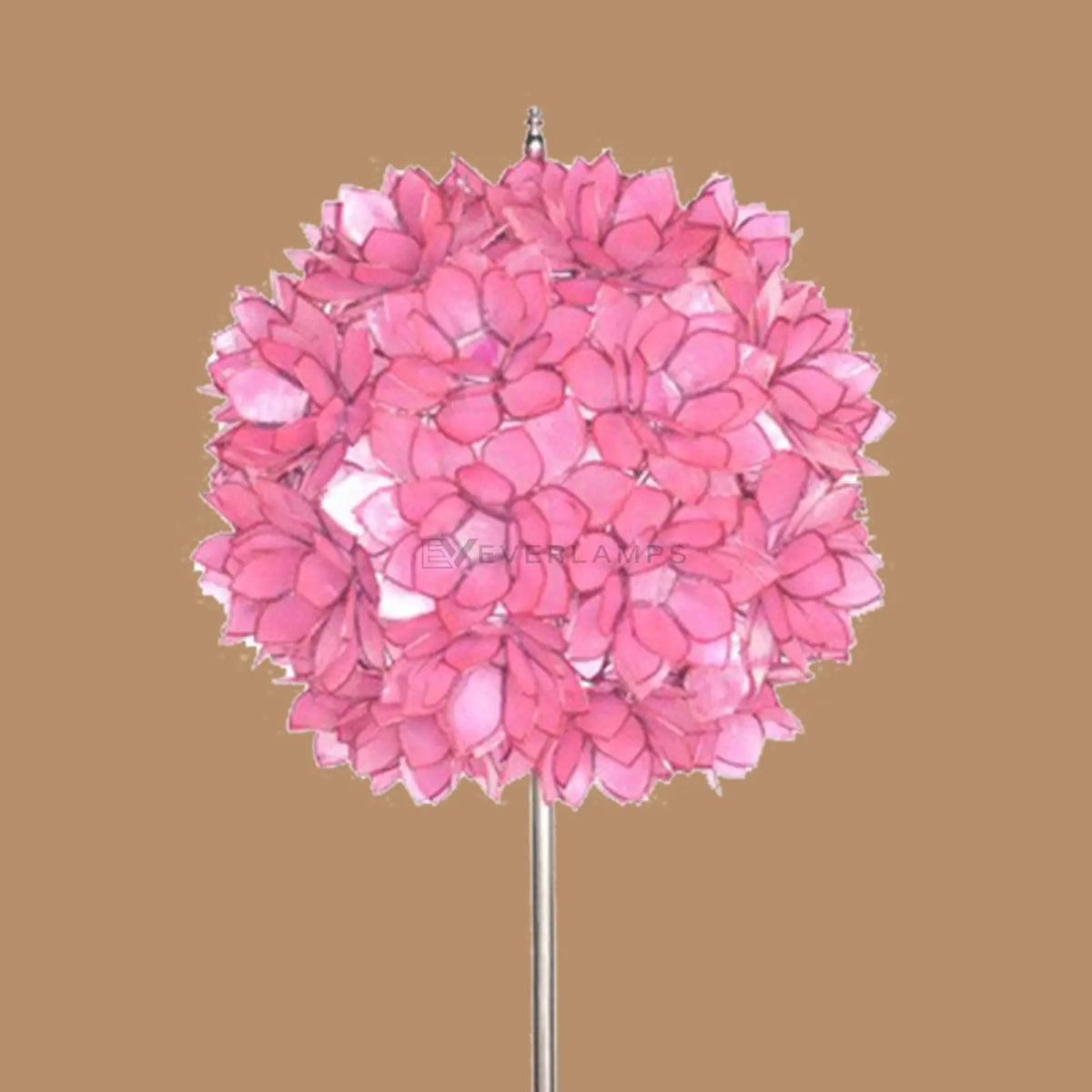 Roselle Pink Floral Petal Floor Lamp