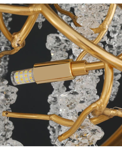 Branch Luxury Long Snowflake Crystal Chandelier