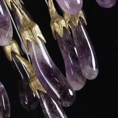 Eggplant-shaped Chandelier Purple Color - Yovalighting