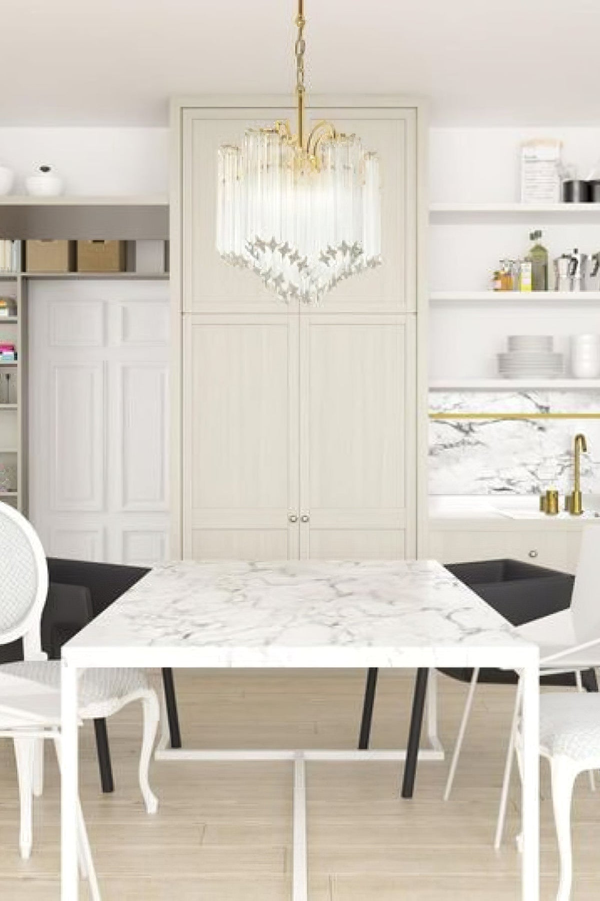 Quadriedri Crystal Art Chandelier - view 3 | everlamps