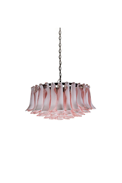 1990s Italian Art Pink Flower Chandelier | everlamps