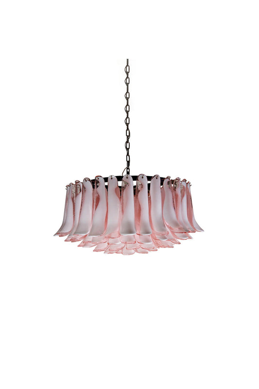 1990s Italian Art Pink Flower Chandelier | everlamps
