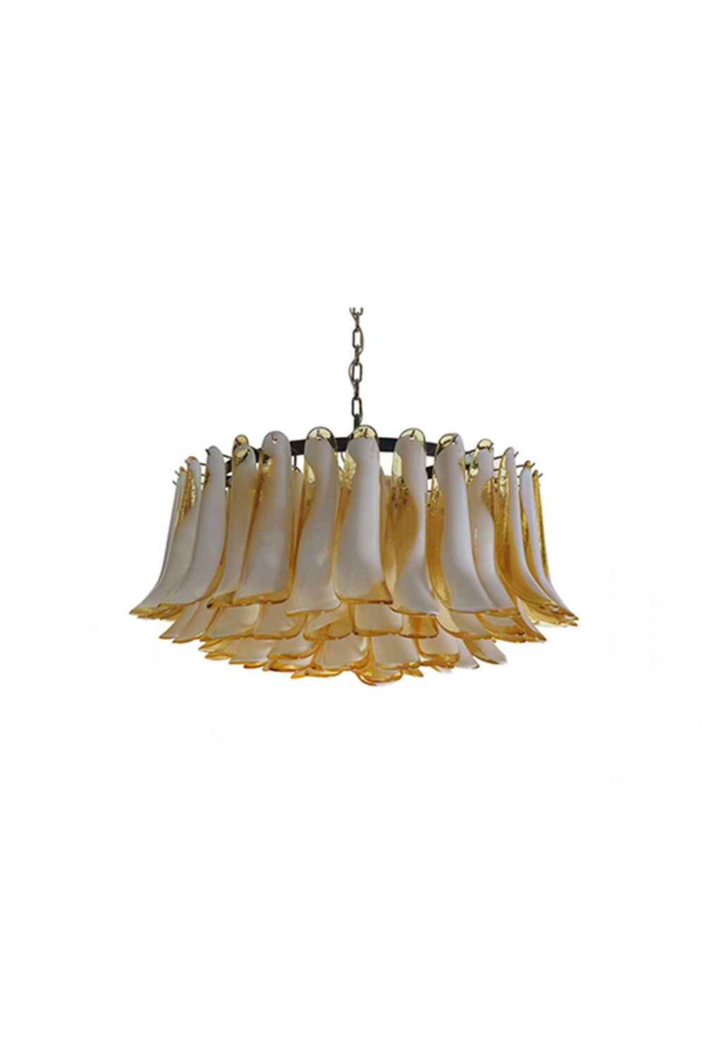 Amber Art Glass Petal Chandelier | everlamps