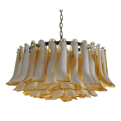 Amber Art Glass Petal Chandelier - view 14 | everlamps