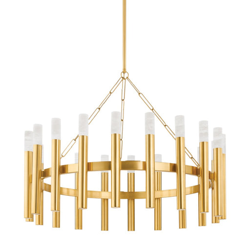 Miran Modern Alabaster Cylinder Chandelier 28“D 42”D
