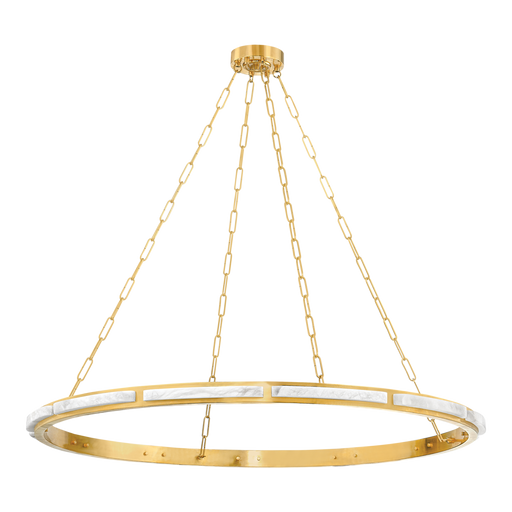 Elara Modern Round Alabaster Ring Chandelier 31"D 42"D