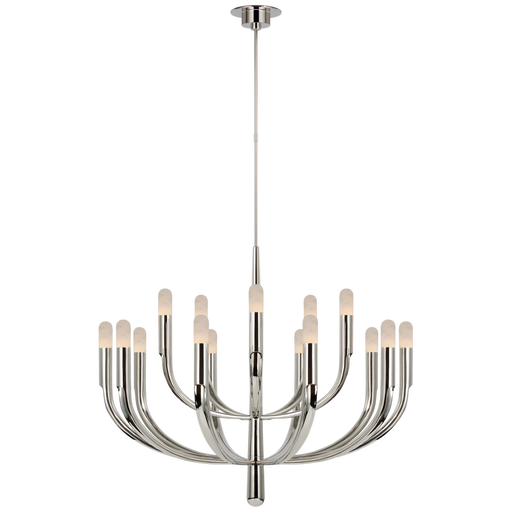 Elvira Curved Alabaster Tip Chandelier 40“D 48”D