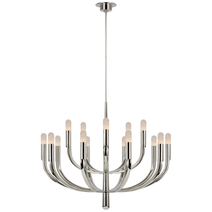 Elvira Curved Alabaster Tip Chandelier 40“D 48”D