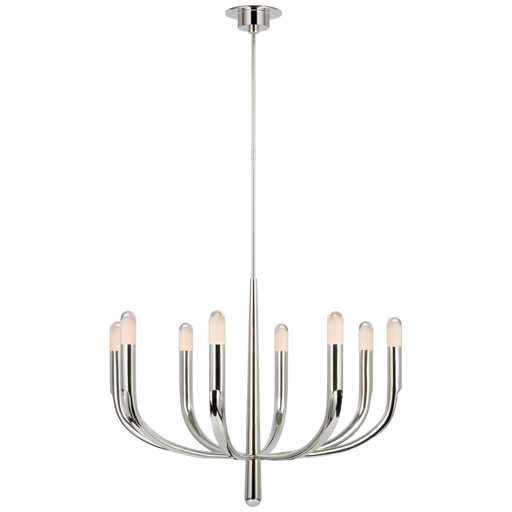 Elvira Curved Alabaster Tip Chandelier 40“D 48”D