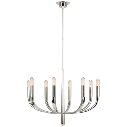 Elvira Curved Alabaster Tip Chandelier 40“D 48”D