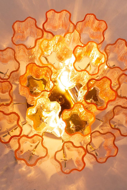 Vintage Pink Murano Tronchi Glass Ceiling Light - view 10 | everlamps