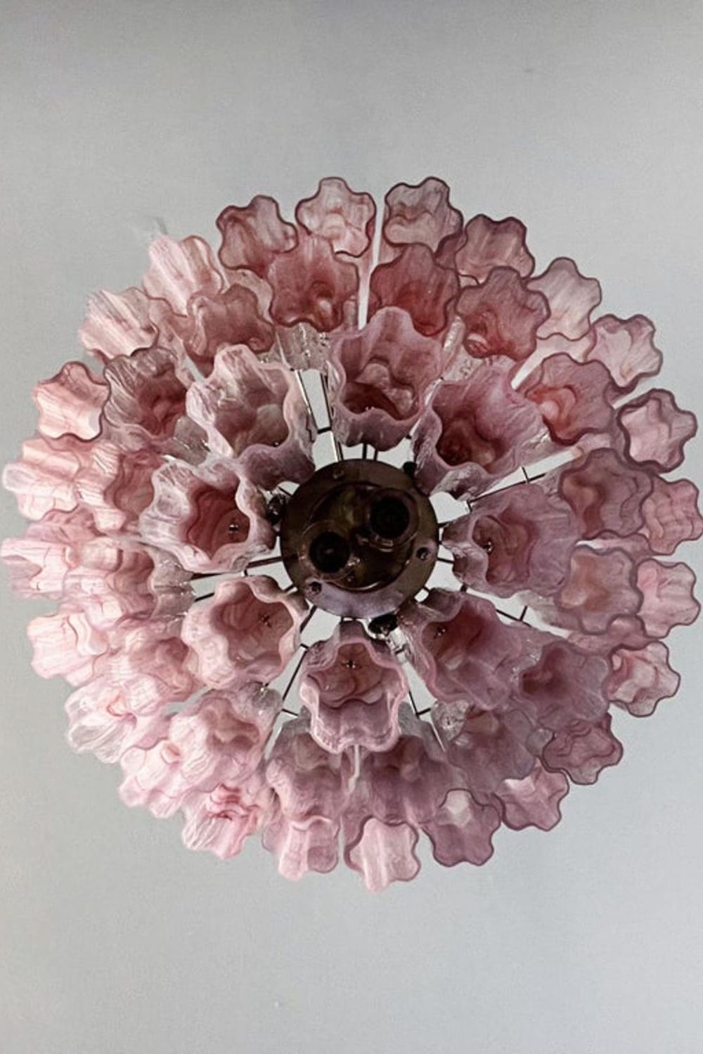 Ruby Glow Art Three-Tier Glass Chandelier - view 13 | everlamps