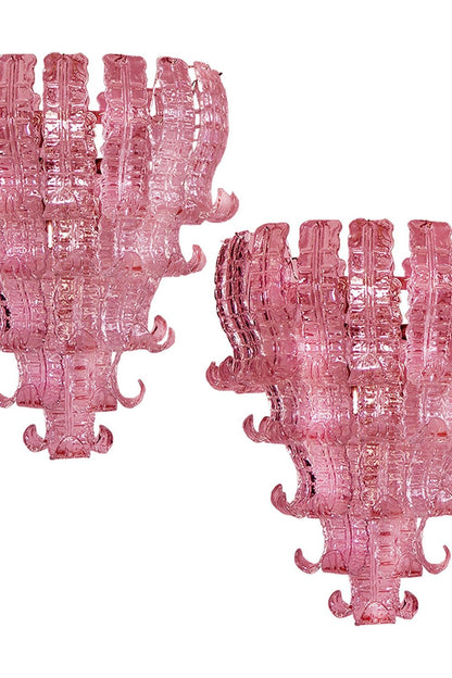 Art pink glass Felci chandelier - view 11 | everlamps