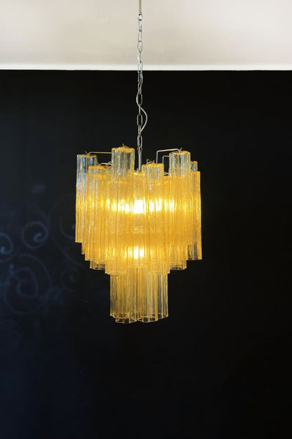 Amber Art Crystal Tube Chandelier - view 11 | everlamps