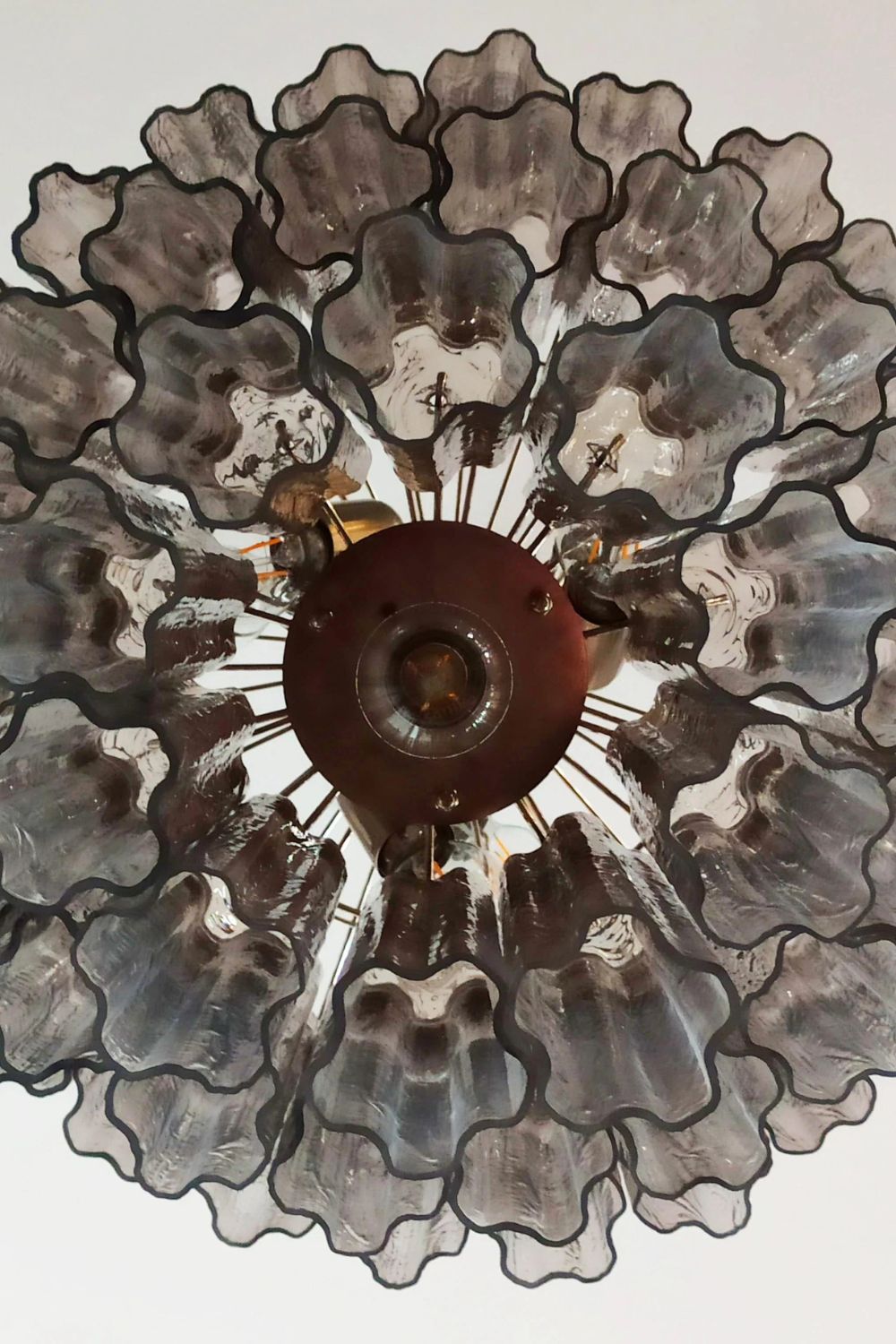 Art Smoked Glass Tube Chandelier - view 12 | everlamps