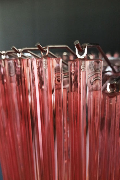 Large pink Art Triedri glass prism chandelier - view 11 | everlamps