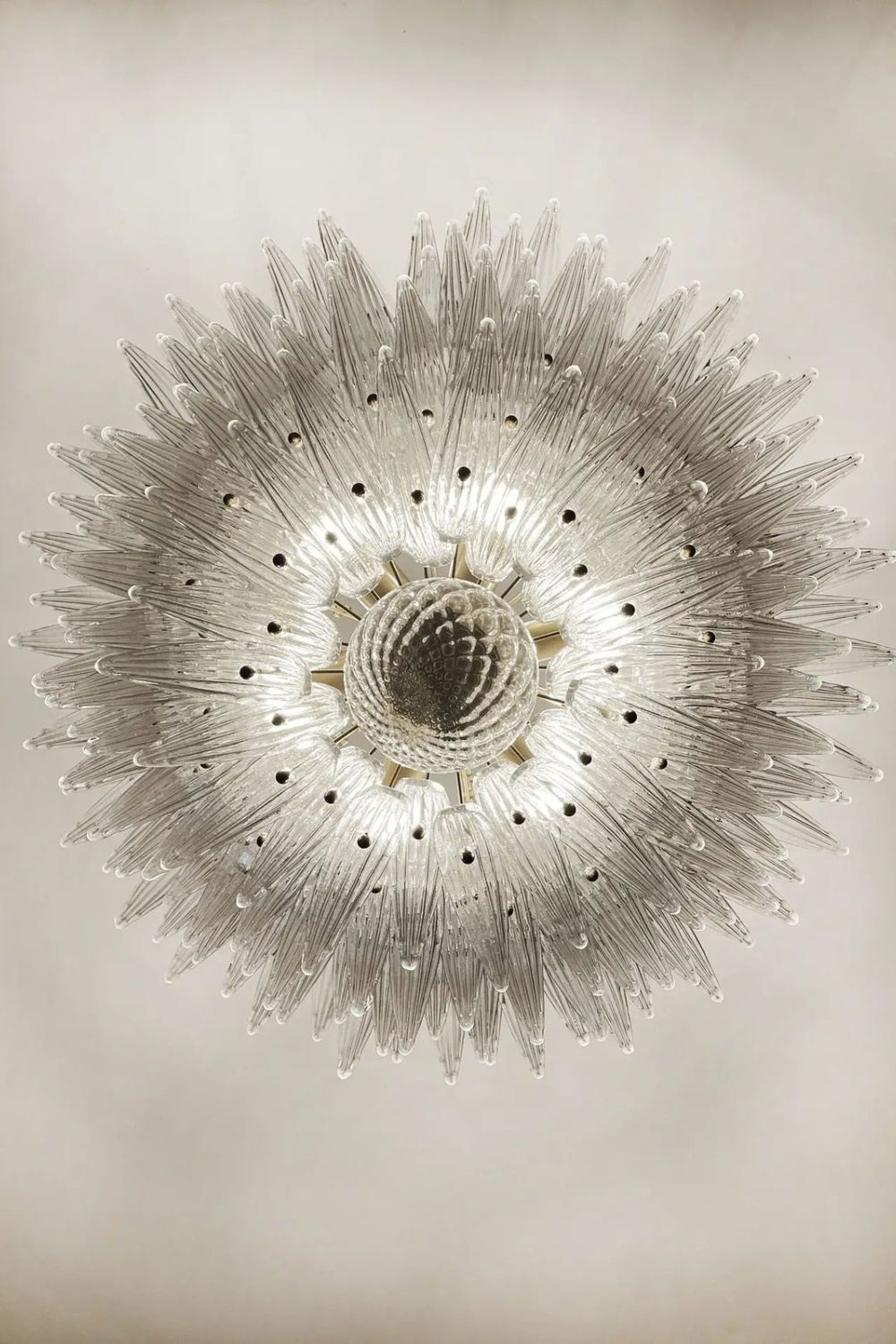 Art Palm Leaf 4-Tier Clear Glass Chandelier - view 8 | everlamps