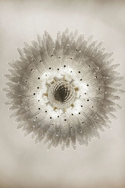 Art Palm Leaf 4-Tier Clear Glass Chandelier - view 8 | everlamps
