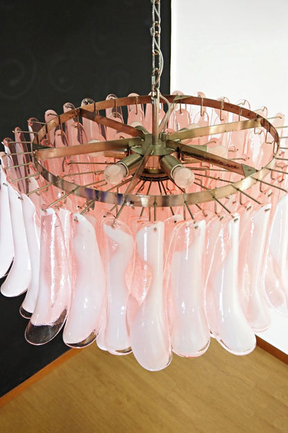 1990s Italian Art Pink Flower Chandelier - view 9 | everlamps