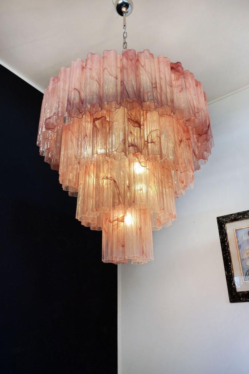 Art red cloud glass multi-layer chandelier - view 6 | everlamps