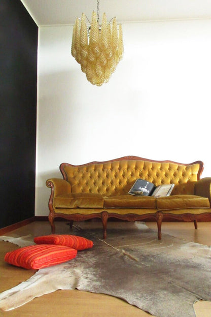 Art Handcrafted Golden Glass Chandelier - view 7 | everlamps