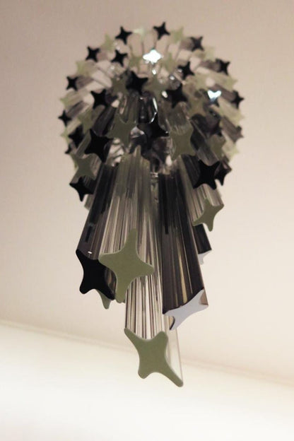 1983 Smoked Glass Prism Chandelier - view 9 | everlamps